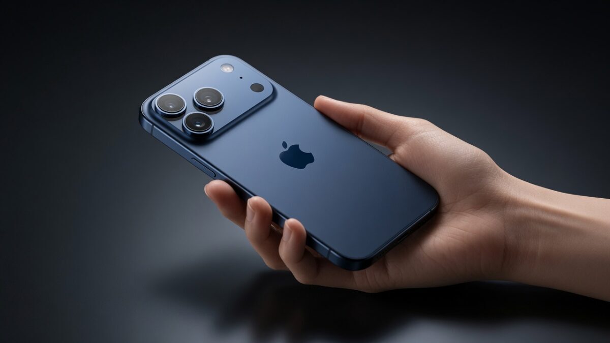 Черный iPhone 18 Pro Max в руке