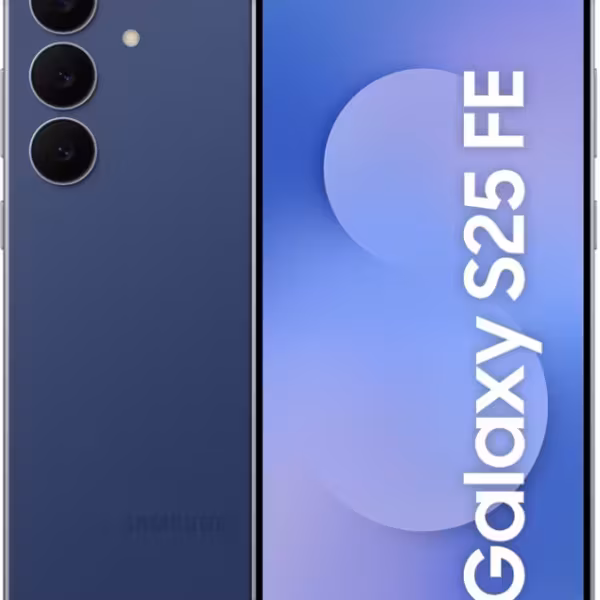 Смартфон Samsung Galaxy S25 FE с тремя камерами сзади и дисплеем спереди