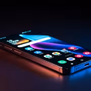 Смартфон Galaxy S27 с изогнутым экраном и приложениями