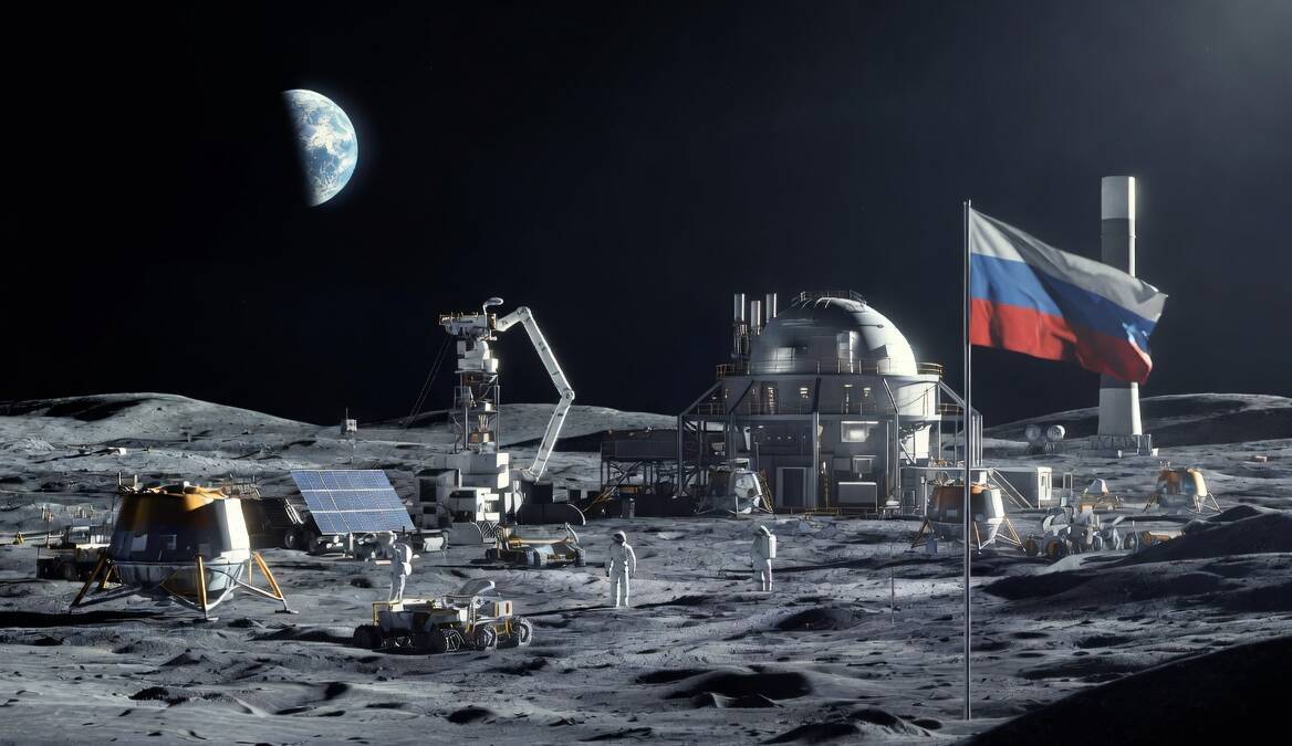 Луна ЦУП на луне российский флаг космическая стратегия 2036