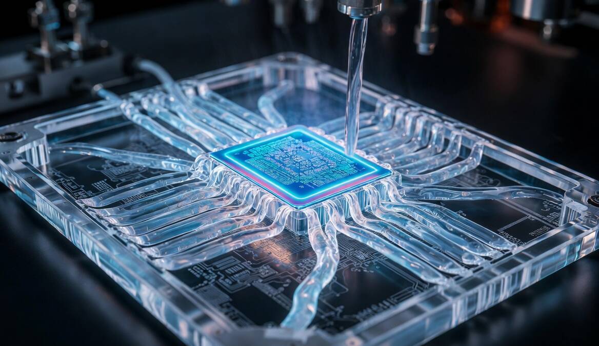 Процессор с водяным охлаждением KAIST микроканалы