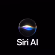 Логотип Siri AI на тёмном фоне для iPhone и iPad