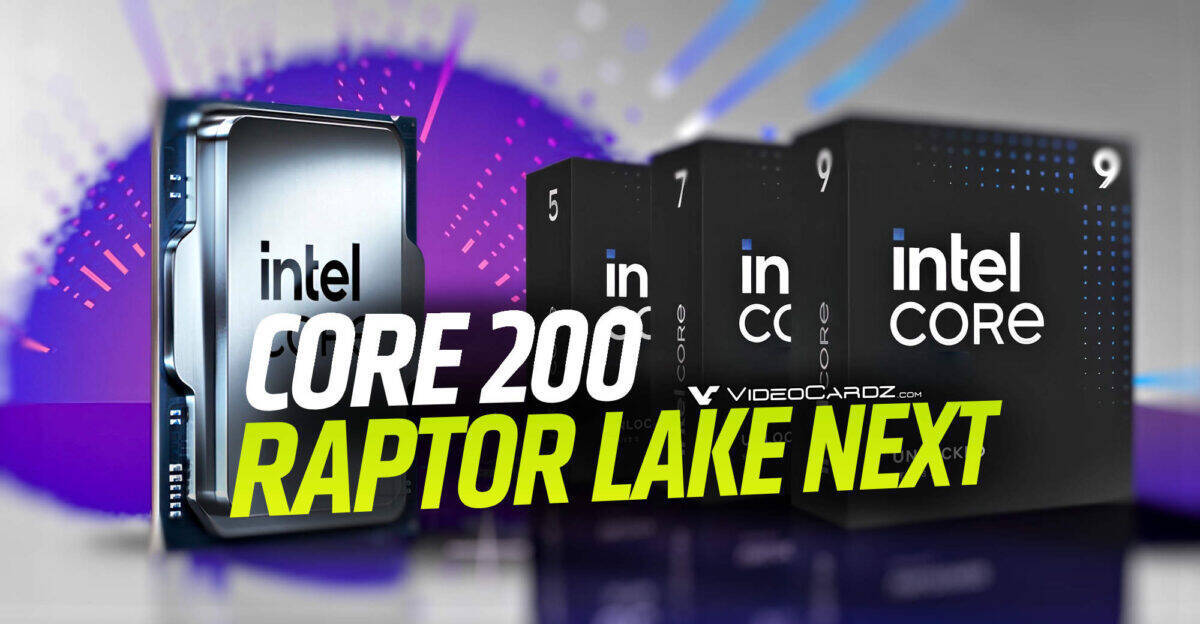 Кристалл процессора Intel Core 200 Raptor Lake Next