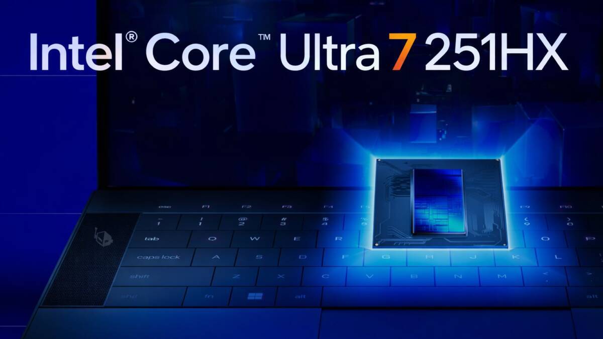 Процессор Intel Core Ultra 7 251HX на ноутбуке