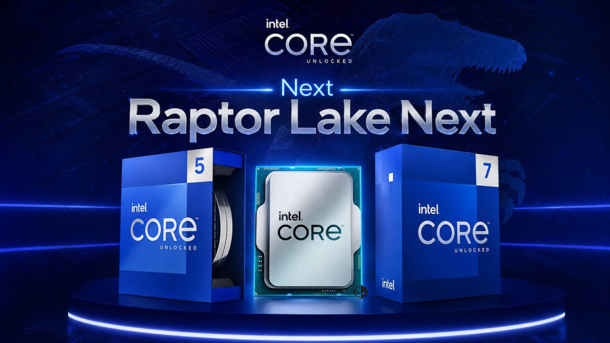 Процессор Intel Core 200 и коробки на сцене