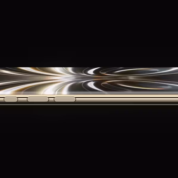 Боковая сторона iPhone 20 с кнопками и дисплеем