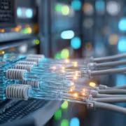 Порты и кабели на серверной линии «МегаФон» 400G-трансиверы