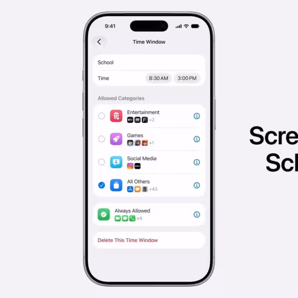 Настройки Screen Time на iPhone с графическими элементами