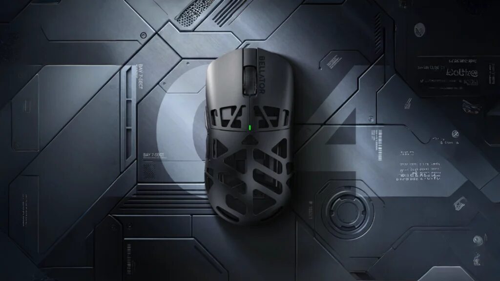 Мышь Lenovo Lecoo Bellator GM104 на черном фоне