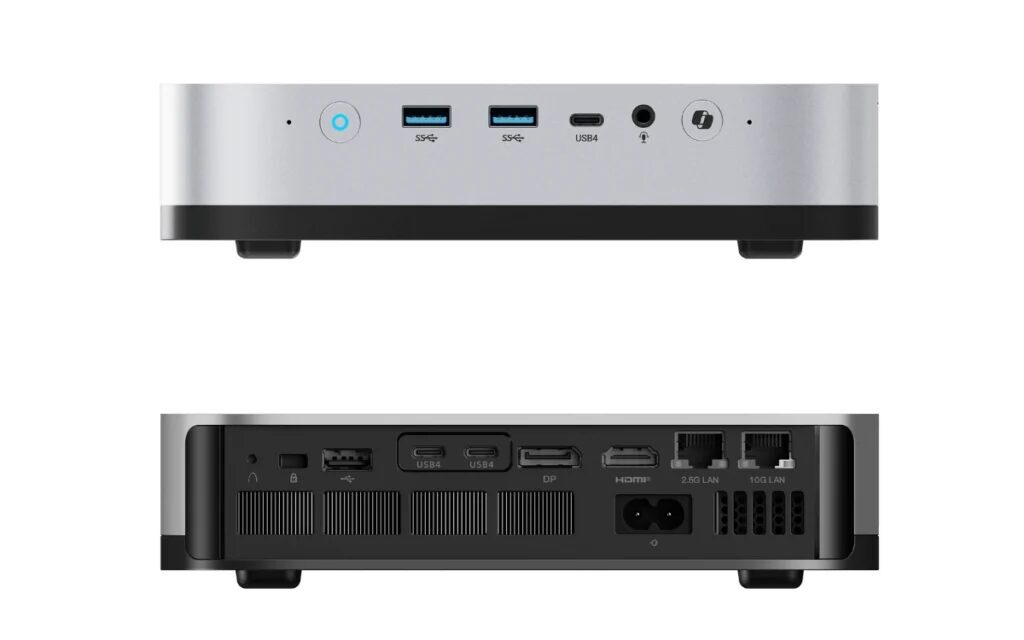 Мини-ПК Minisforum M2 Pro верхняя панель с портами