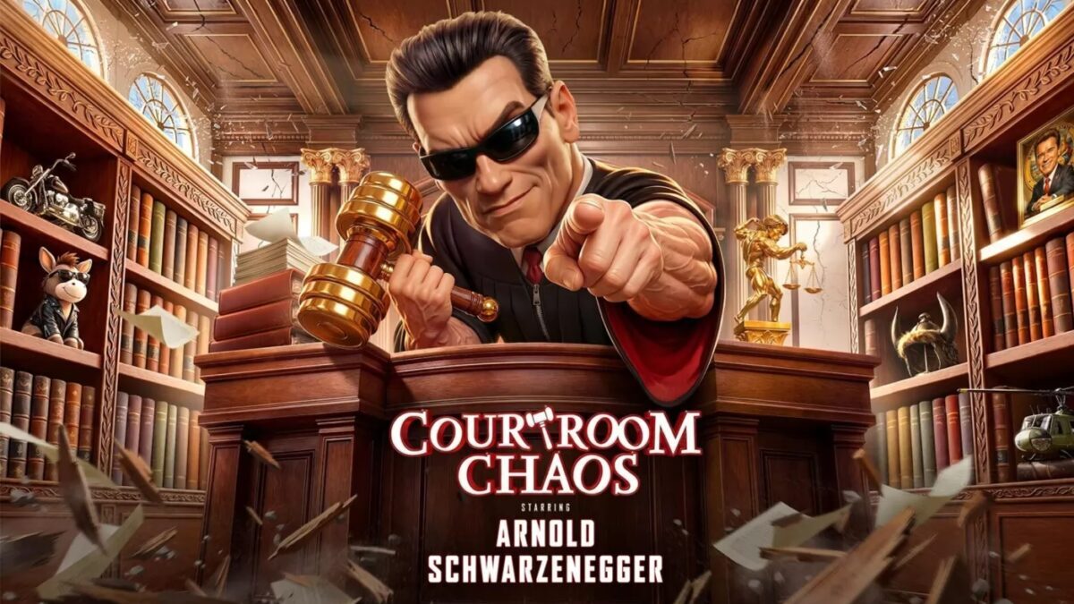 Шварценеггер в роли судьи в игре Courtroom Chaos