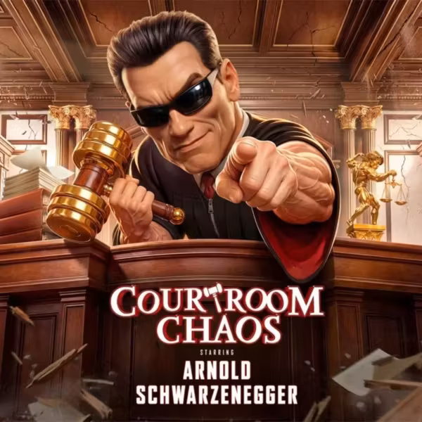 Шварценеггер в роли судьи в игре Courtroom Chaos