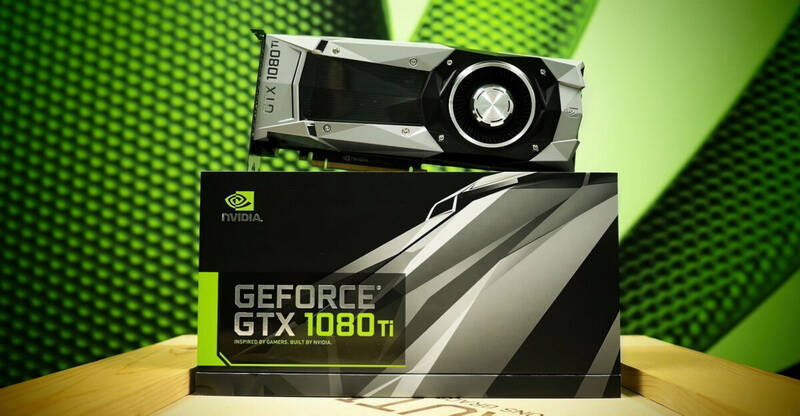 Видеокарта Nvidia GeForce GTX 1080 Ti на столе