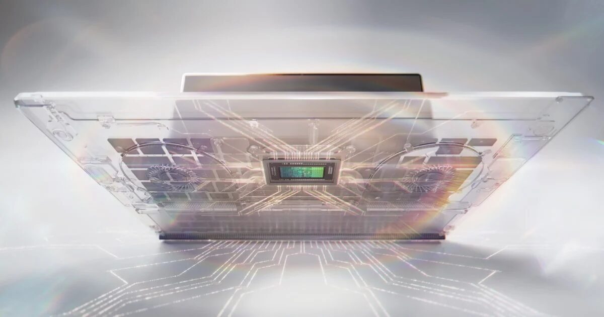 Открытая плата Nvidia RTX Spark с радиаторами и вентиляторами