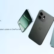 Объявление о смартфоне OnePlus N6 с изображением трех устройств