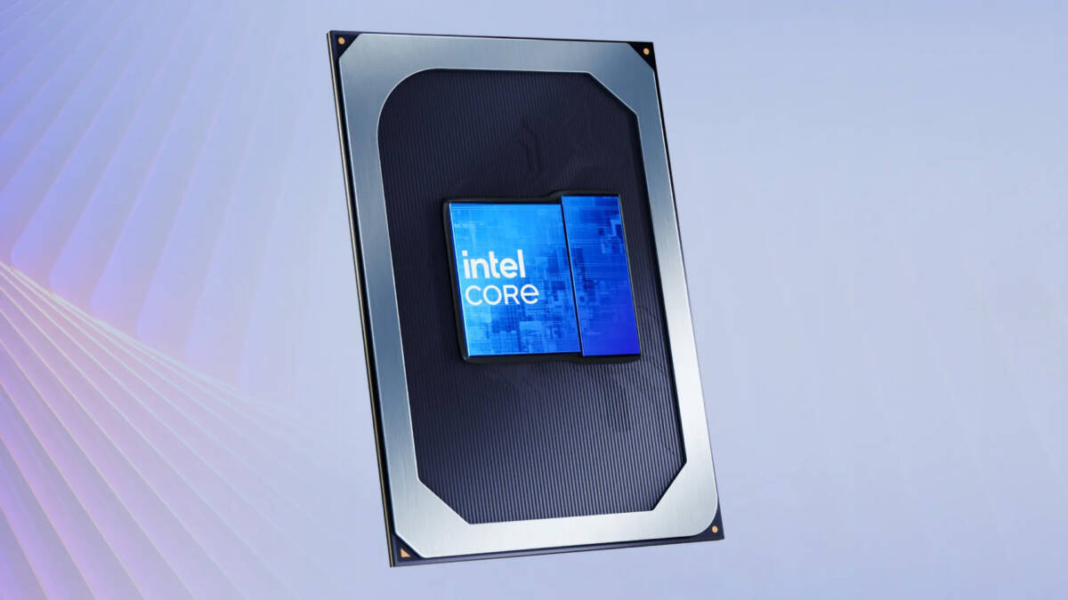 компьютерный процессор с логотипом intel core