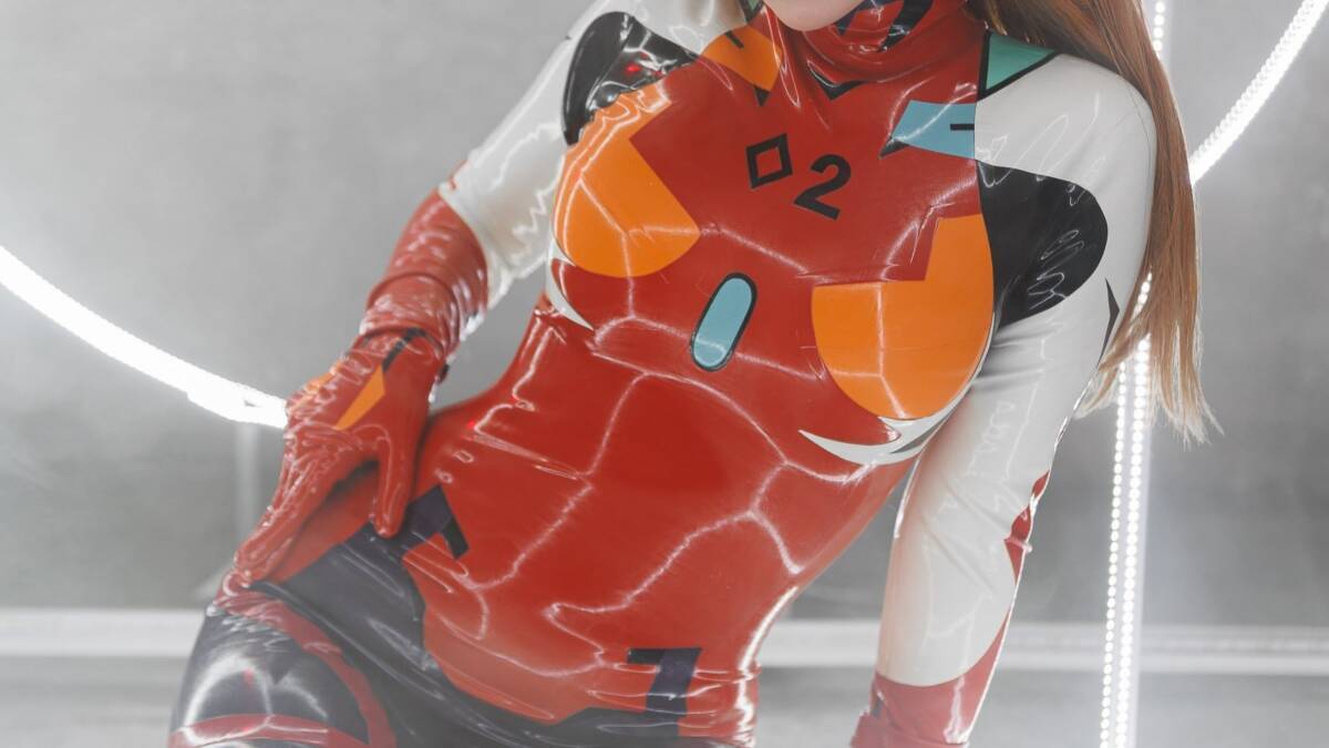 Косплей Аски Лэнгли из Neon Genesis Evangelion модель