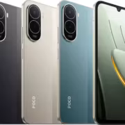 Черный, белый, голубой цвета Poco C81 Pro с тремя камерами на задней панели