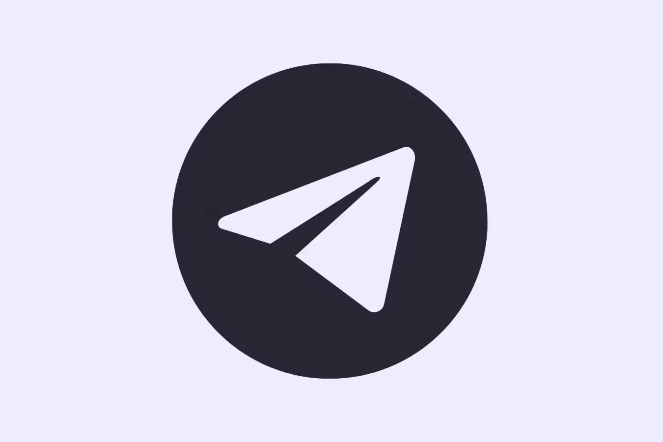 Логотип Telegram клиента Телега на темном фоне