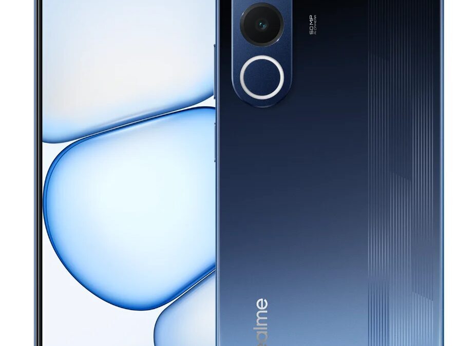Смартфон Realme P4x 4G спереди и сзади вид
