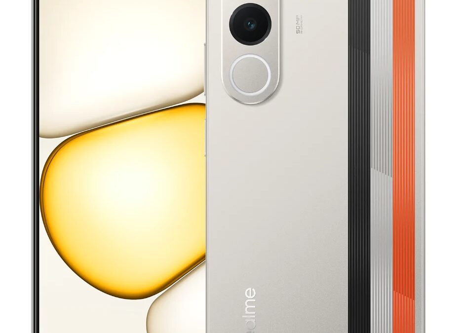 Смартфон Realme P4x 4G передняя и задняя камеры, белый цвет