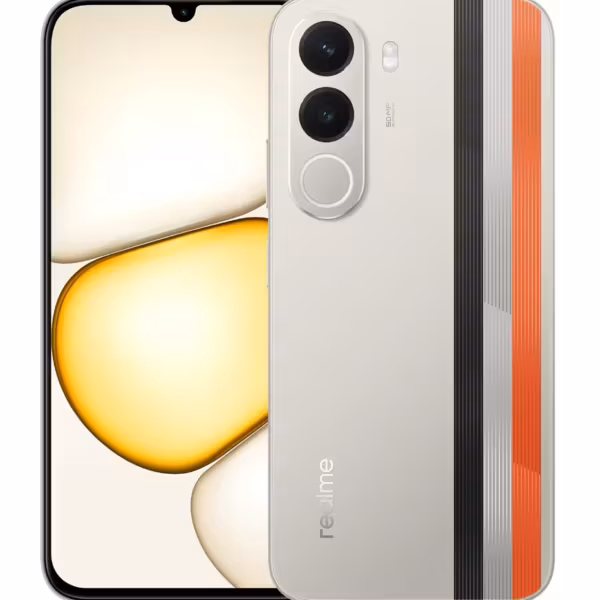 Смартфон Realme P4x 4G передняя и задняя камеры, белый цвет