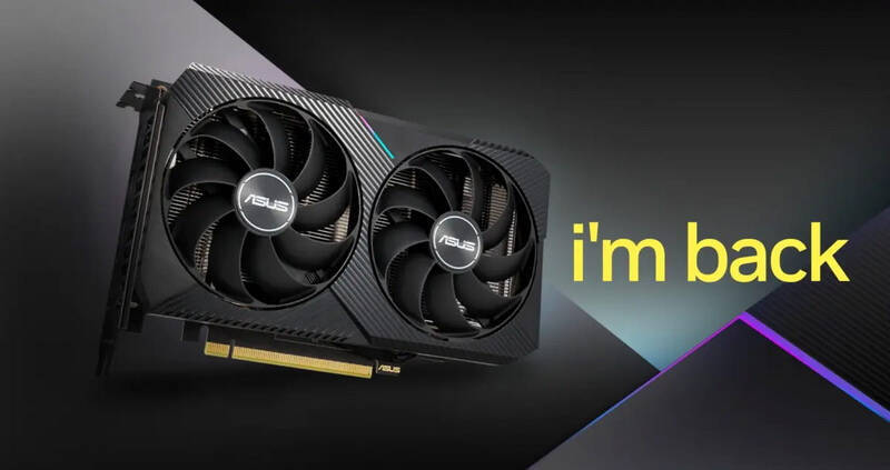 Видеокарта ASUS GeForce RTX 3060 с двумя вентиляторами