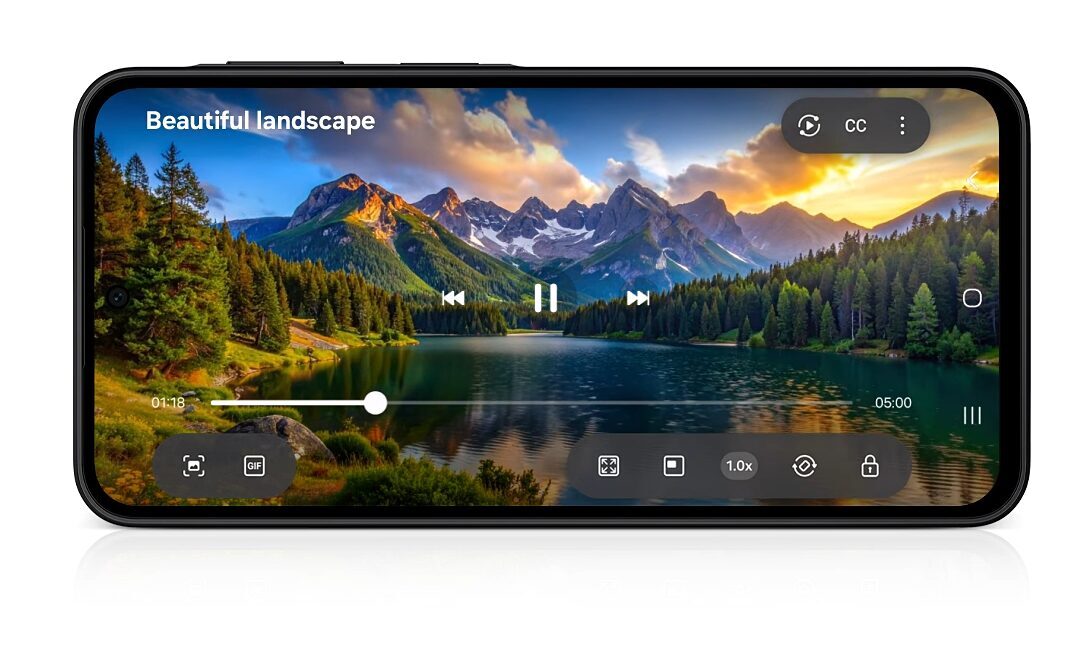 экран камеры смартфона Samsung Galaxy A27 с видео