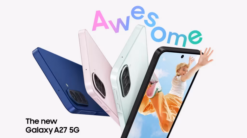 Голубой и розовый Samsung Galaxy A27 5G