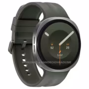 умные часы Galaxy Watch 9 с зелёным ремешком и круглым дисплеем