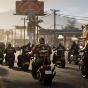 Мотоциклы на улице в городском движении GTA VI