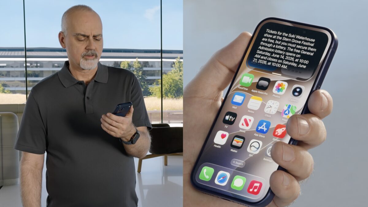 Человек с умными часами и смартфон с уведомлением о WWDC 2026