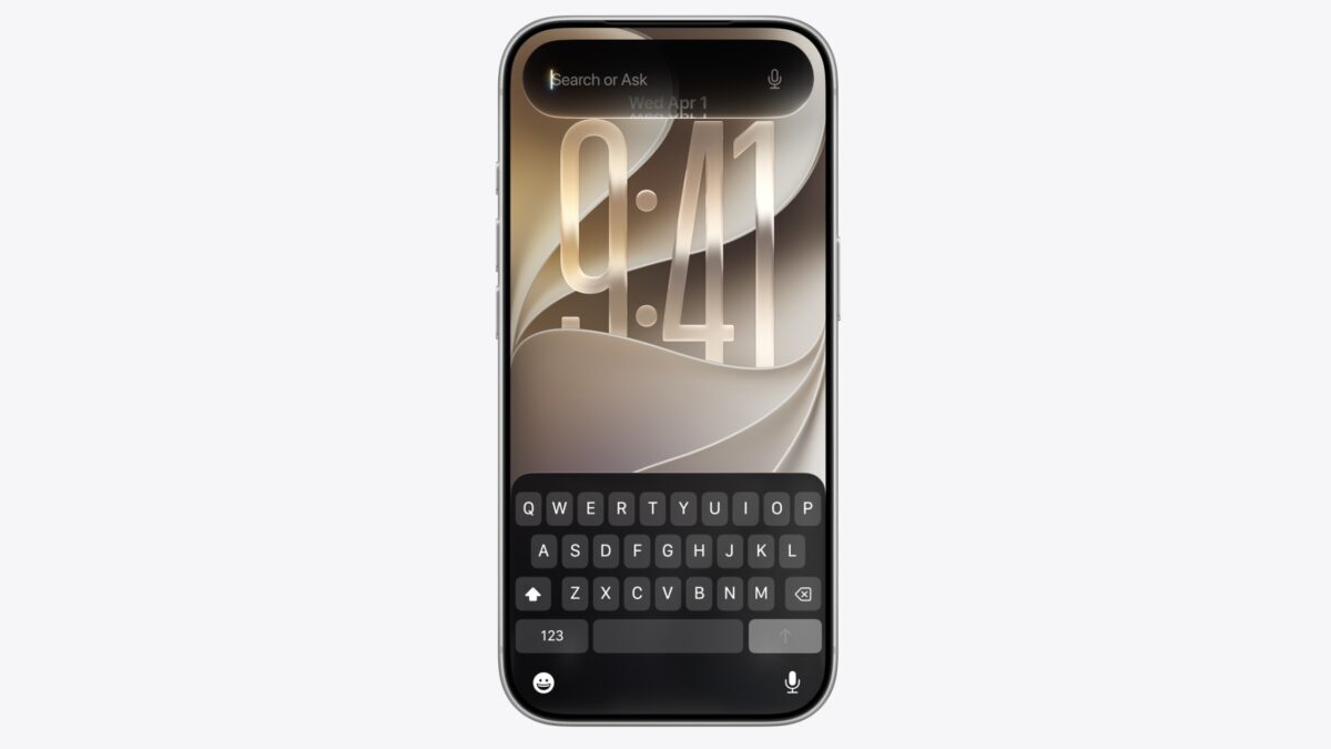 Смартфон с белым экраном и клавиатурой Apple iPhone