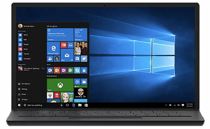 Ноутбук с открытым рабочим столом Windows 10 модель Lenovo