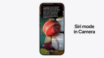 iPhone с включённым Siri mode отображает камеру и объекты рядом