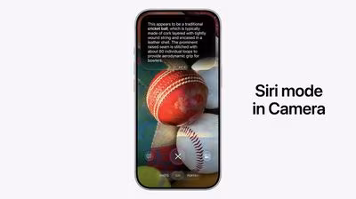 iPhone с включённым Siri mode отображает камеру и объекты рядом