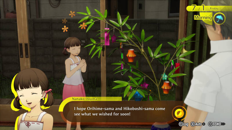 два ребёнка у окна на улице весна Песочница Persona 4 Revival