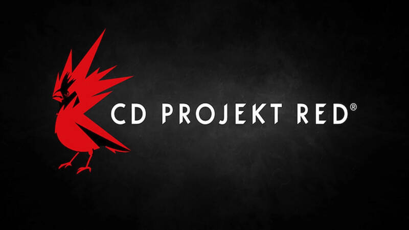 Логотип CD Projekt Red с красным Драконом на черном фоне