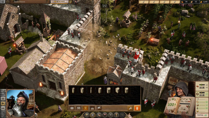 Строительство в игре Stronghold 4 на замковом дворе