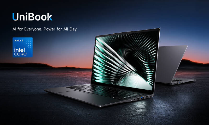 Ноутбук Chuwi UniBook на фоне заката
