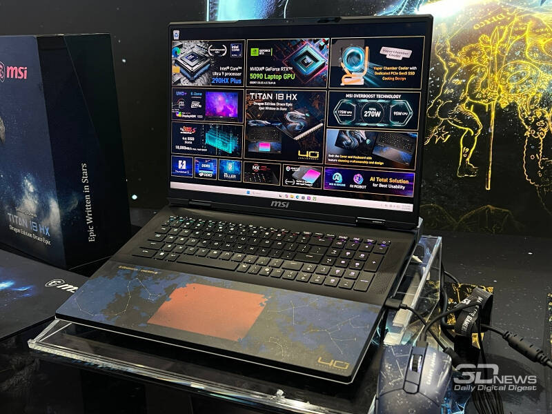 Ноутбук MSI Titan 18 HX выйдет в России с RTX 5090