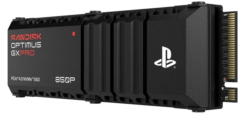 SSD накопитель Sandisk Optimus GX PRO 850P 8 ТБ ножка соединена с компьютером