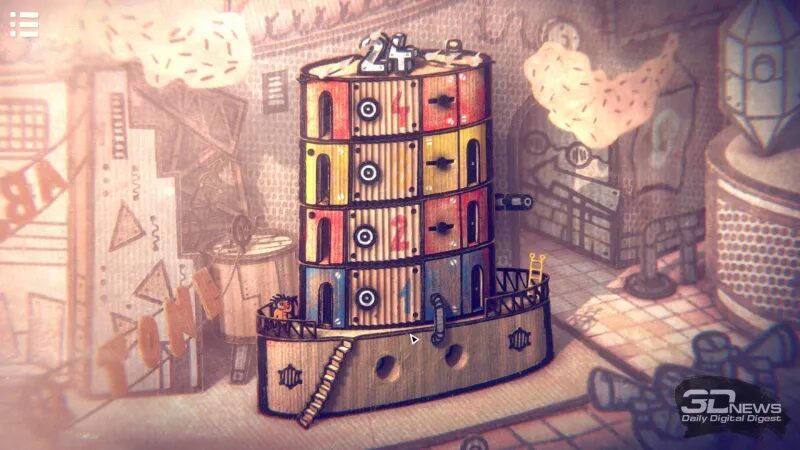 Модель корабля из игры Phonopolis с цветными уровнями