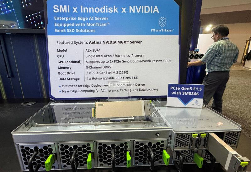 Образец серверной системы SMI и NVIDIA c SSD MonTitan