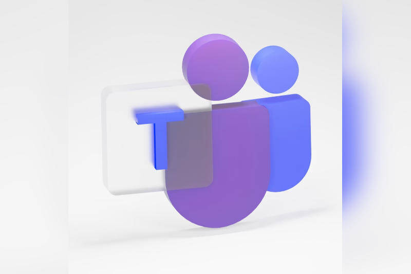 Логотип Microsoft Teams синий и фиолетовый участки