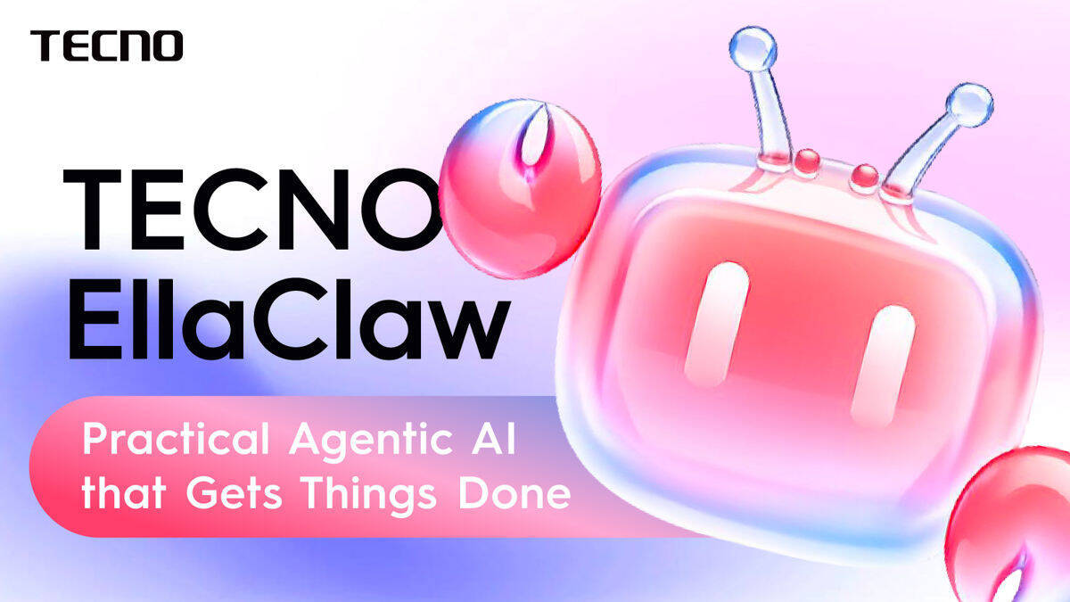 Крупная графика TECNO EllaClaw с изображением робота