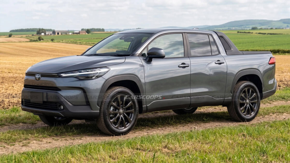 Пикап Toyota на базе Corolla Cross в поле