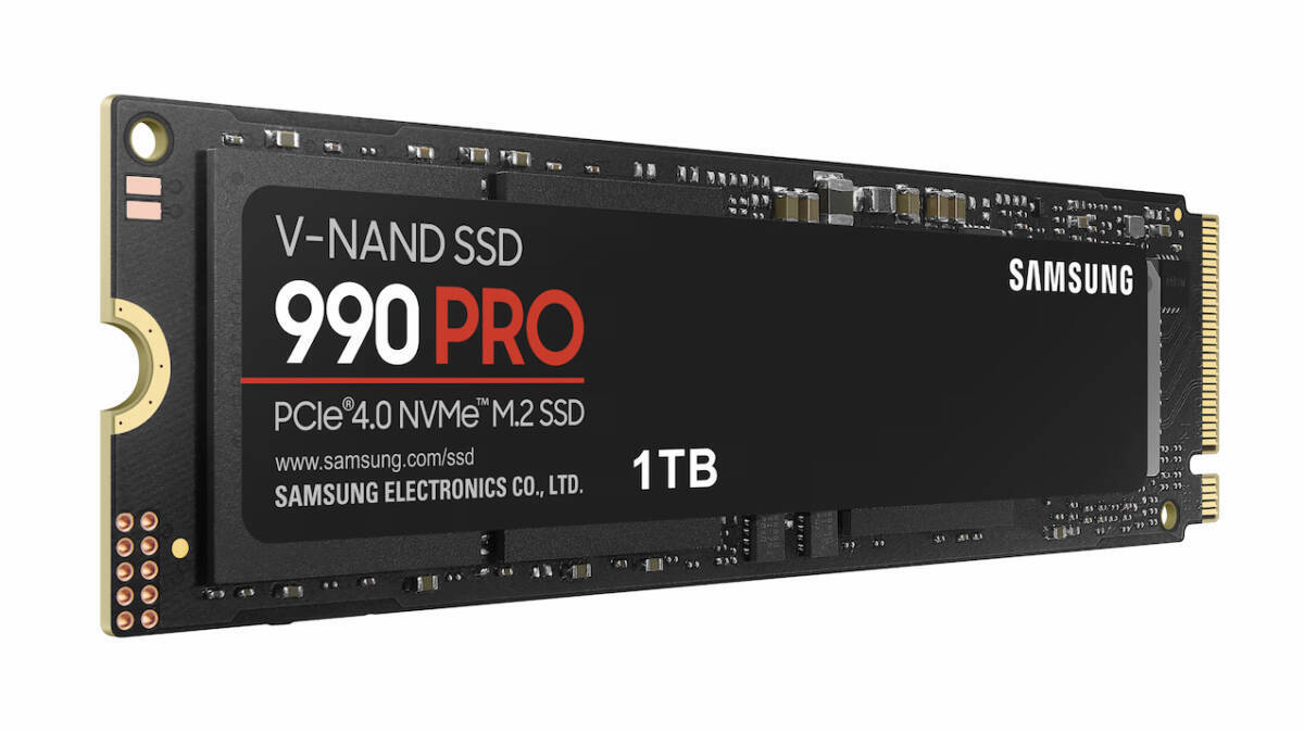 SSD Samsung 990 PRO 1TB с чёрным корпусом