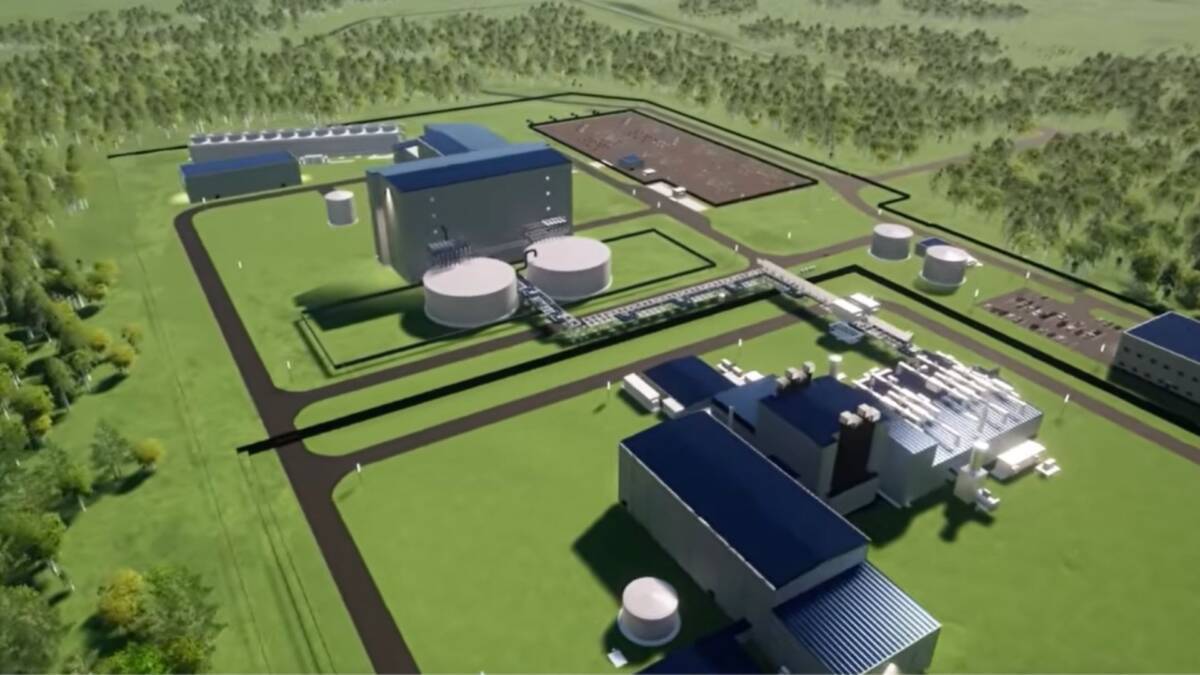 Модель реактора Natrium TerraPower на территории объекта