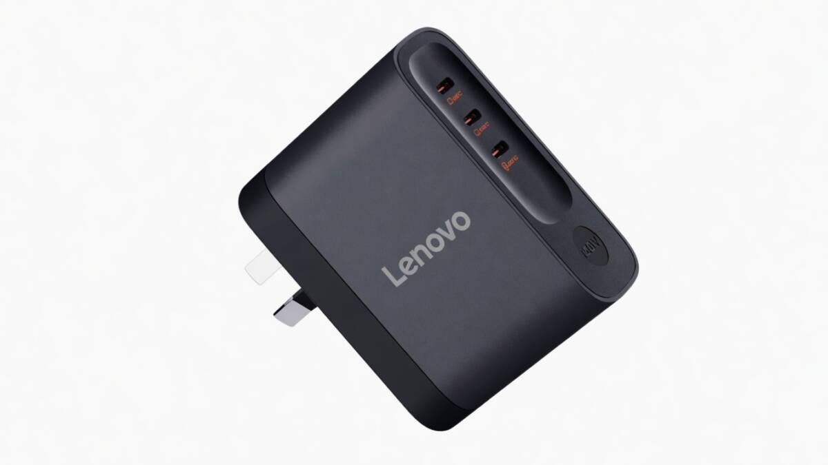 Зарядка Lenovo с тремя портами USB-C и LED-индикаторами
